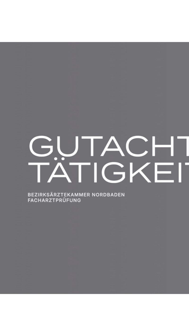 Gutachtertätigkeit – Bezirksärztekammer Nordbaden, Facharztprüfung
